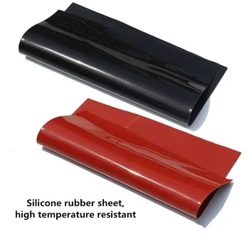 1 mm/2 mm Rojo/Negro de la Goma de Silicona de la Hoja de 250X250mm Negro Hoja de Silicona, Caucho de Matt, hoja de Silicona para la Resistencia al Calor