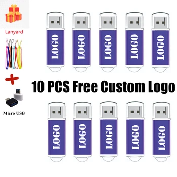 10pcs/lot Libre a la Medida Logotipo de la Unidad Flash USB 2.0 Pendrive Precio al por mayor de 1GB, 4GB de 128 mb de Memoria de 512MB de memoria para la Fotografía de Regalos