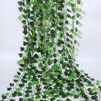 210 Plantas Artificiales Falso Ivy Vides de Seda Verde que Cuelga las Hojas de Liana De la Pared Decoración del Hogar de Boda de Jardín Decoración al aire libre de Nuevo