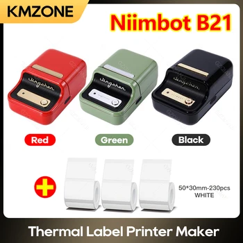 Niimbot B21 B1 Inalámbrico Fabricante de etiquetas Portátil de Bolsillo de la Impresora de Etiquetas Bluetooth Etiquetadora Térmica Impresión Rápida de Uso en el Hogar de la Oficina