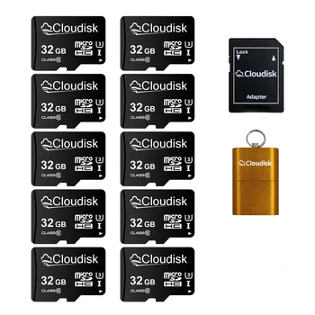 Paquete de 10 Cloudisk Tarjeta MicroSD de 32 gb 16 GB 8 GB 4 GB 2 GB 1 GB 128 MB de MicroSDXC U3 U1 A2 A1 C10 UHS-I de Memoria MicroSD TF Tarjeta Con Adaper