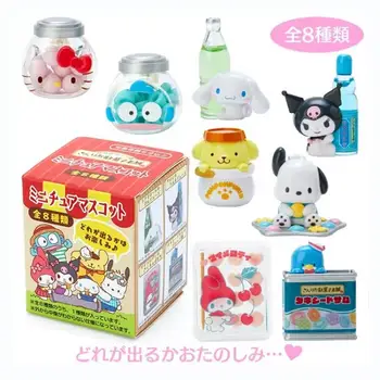 Sanrio Figuras Cinnamoroll Melodía Kuromi de Hello Kitty Retro Viento Vintage de la Tienda de Dulces de la Figura de Anime Kawaii Juguetes de Regalos para Niños